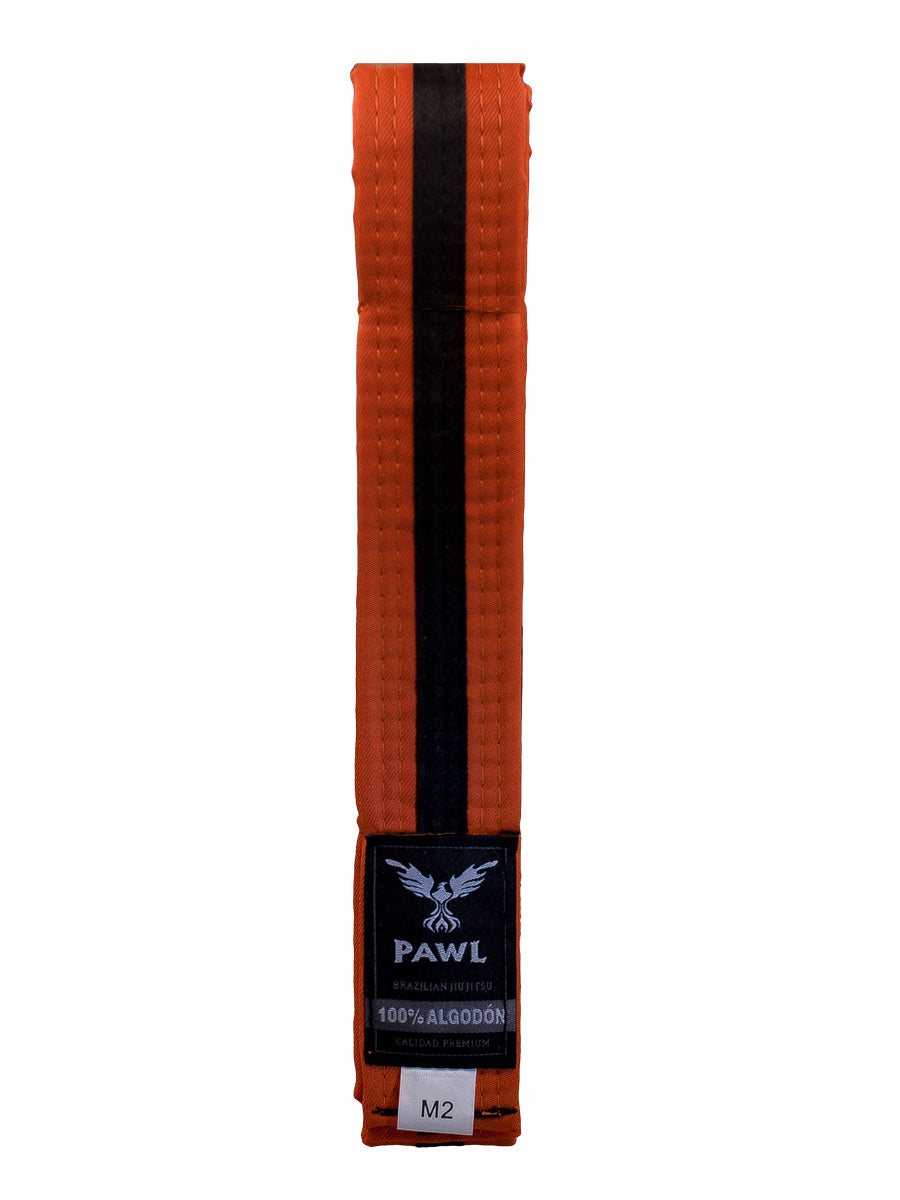 Cinturón Niño BJJ - Naranja/Negro