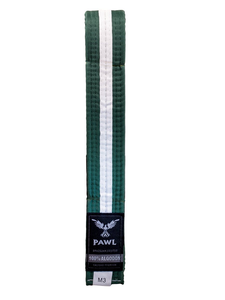 Cinturón Niño BJJ - Verde/Blanco
