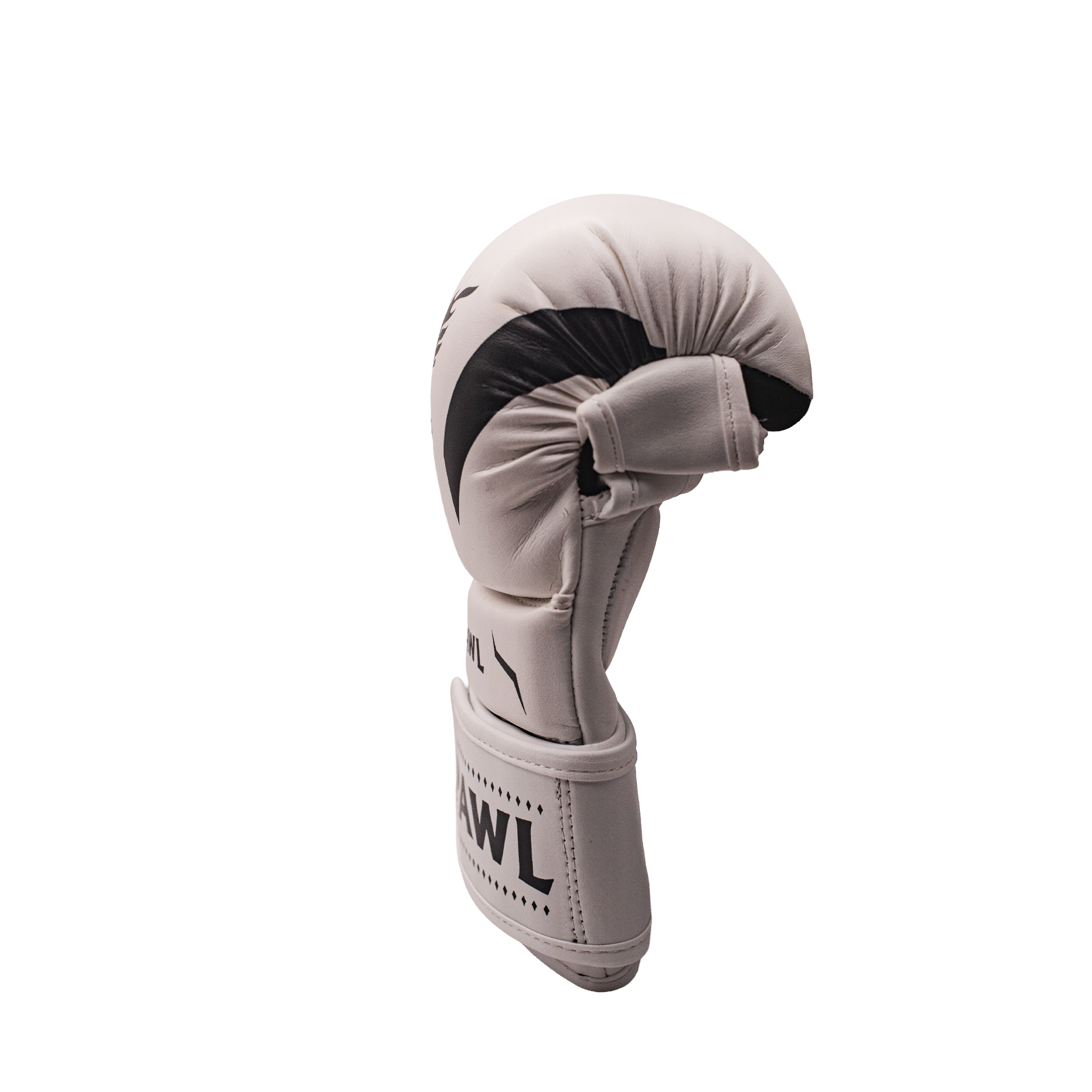 Guante de MMA Pawl blanco visto desde el costado