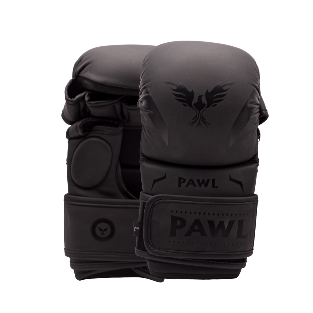 Guantes MMA abiertos de cuero sintético para sparring