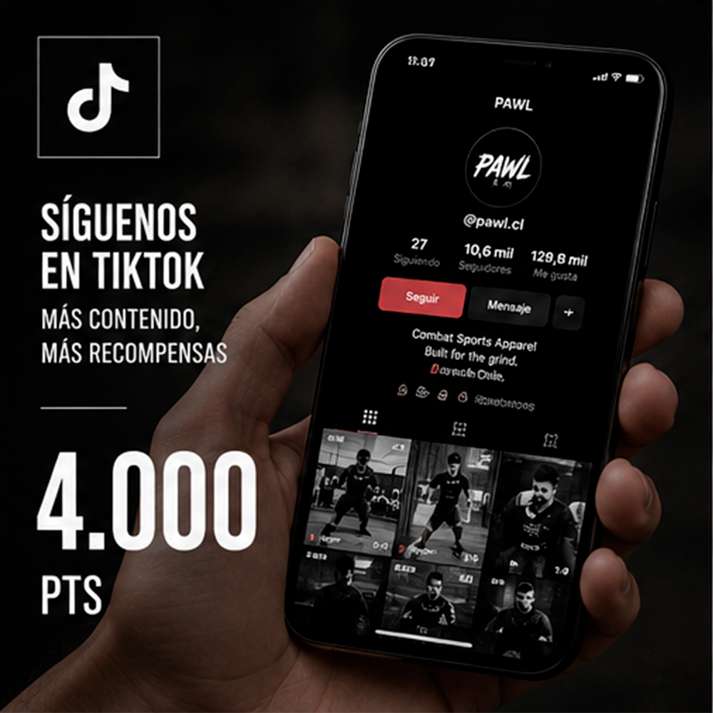 Síguenos en TikTok y gana puntos
