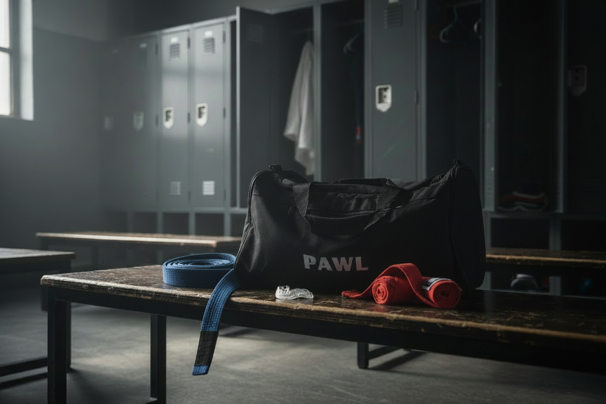 Bolso deportivo negro para entrenamiento de MMA y gimnasio