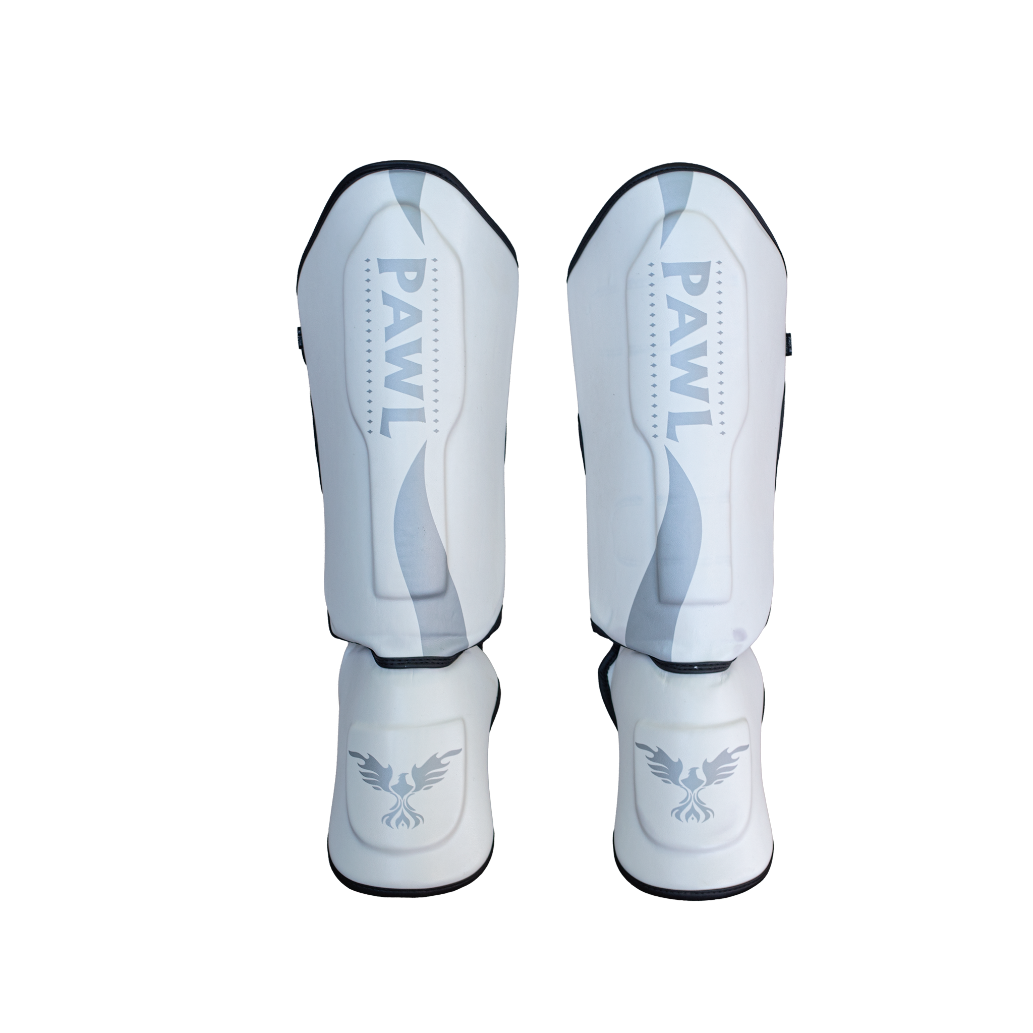 Canilleras Muay Thai blancas para sparring y entrenamiento en Chile