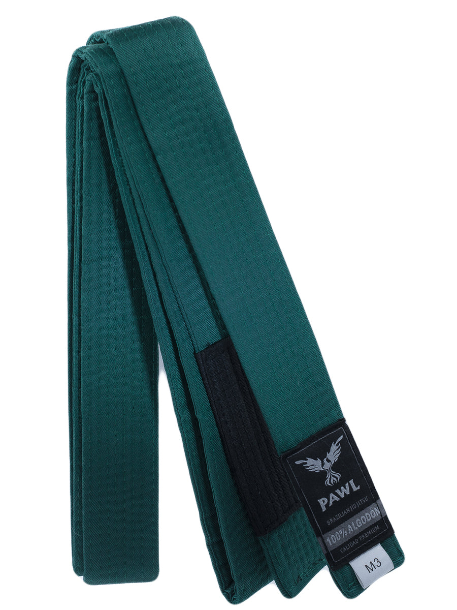 Cinturón BJJ verde para niños doblado resistente
