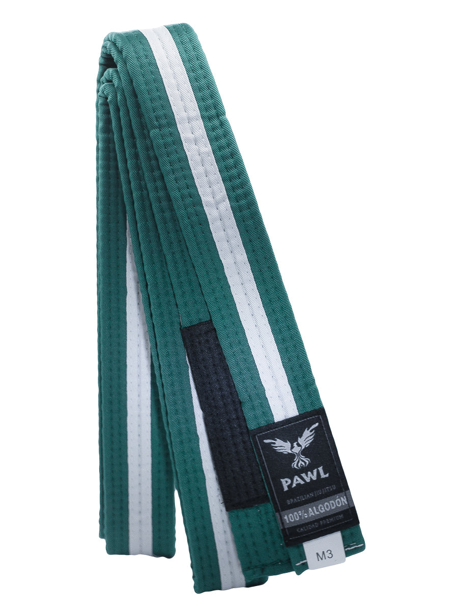 Cinturón Niño BJJ - Verde/Blanco