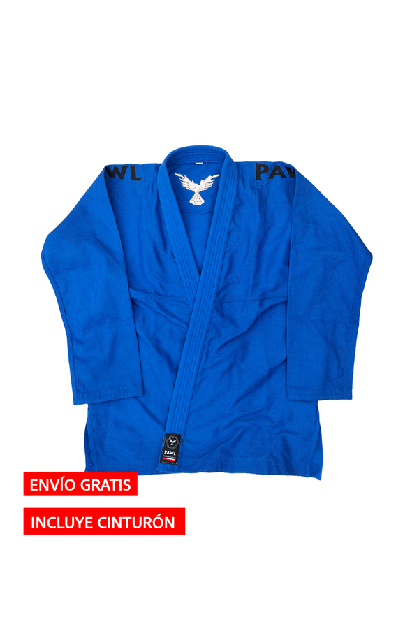 Kimono Brazilian Jiu Jitsu Azul + Cinturón Blanco