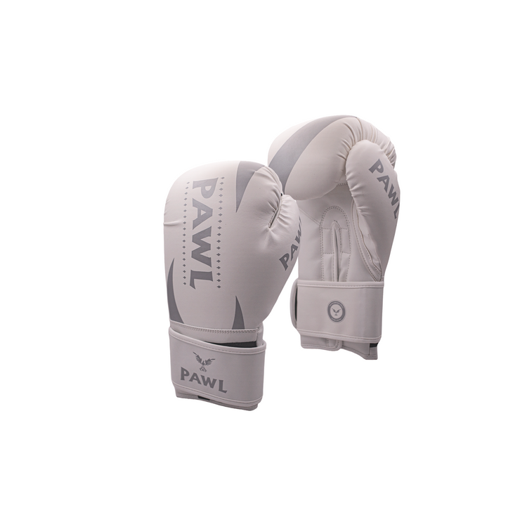 Guantes de boxeo blancos para entrenamiento y sparring