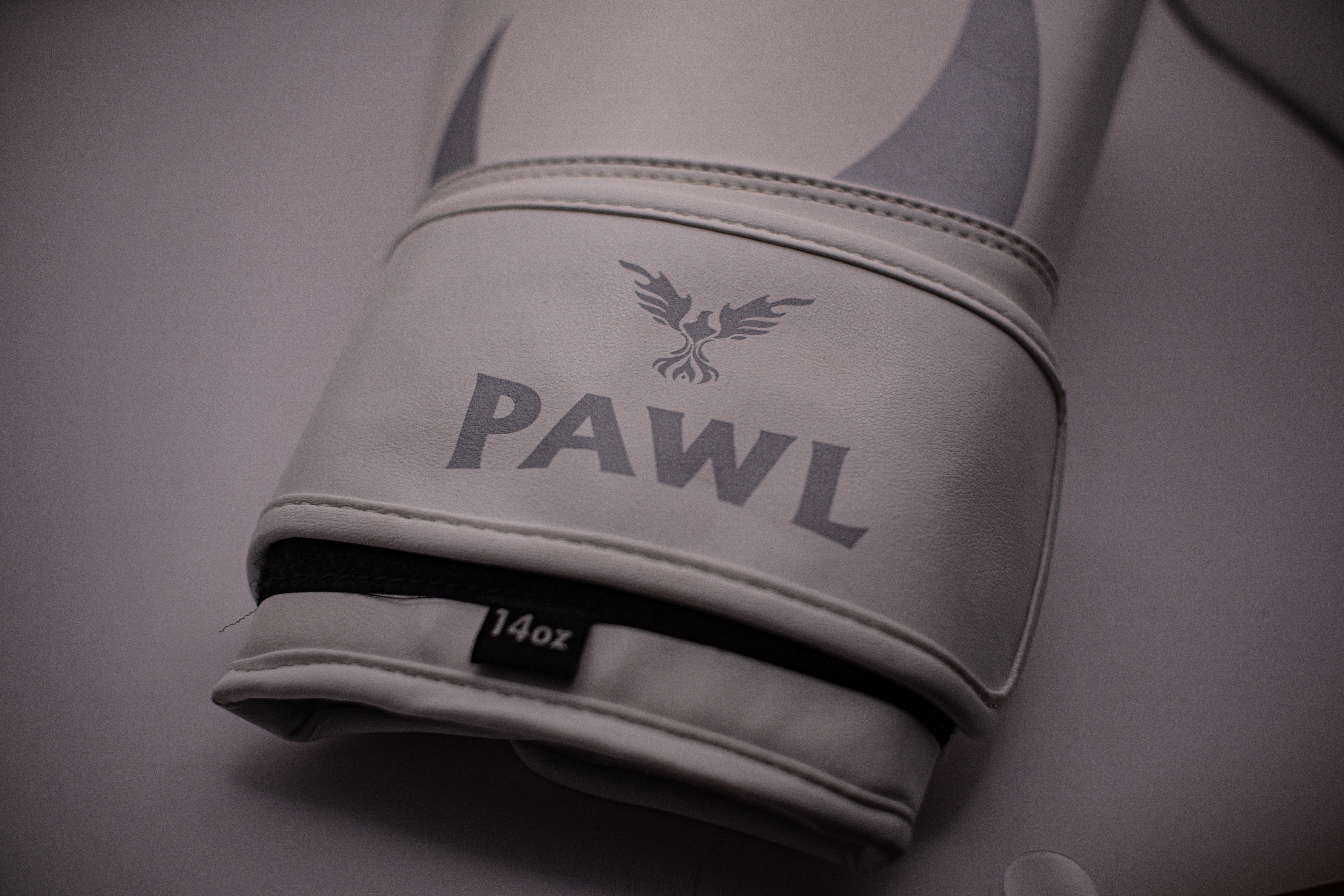 Guantes de boxeo blancos PAWL para entrenamiento y sparring