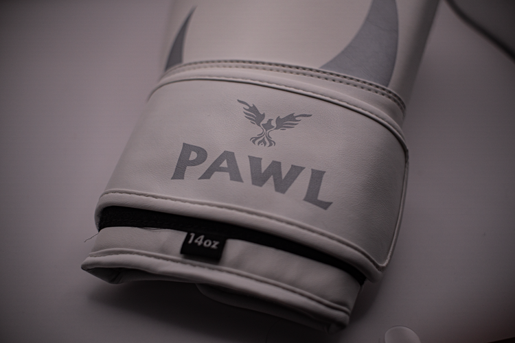 Guantes de boxeo blancos PAWL para entrenamiento y sparring