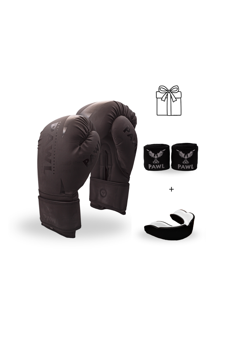 Guantes de boxeo negros colección Apex, calidad premium para entrenamiento, sparring y competencia en Chile