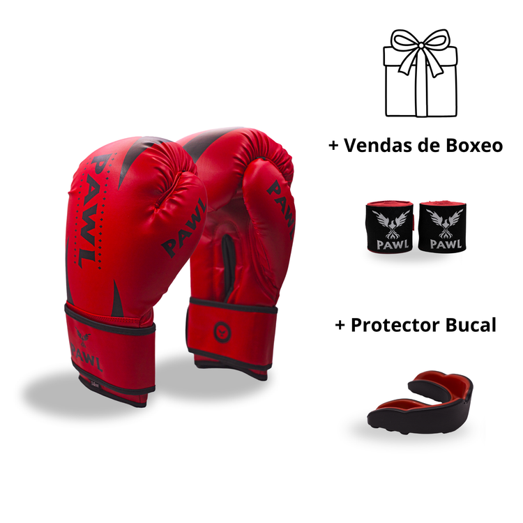 Guantes de boxeo rojos colección Apex, alta calidad para entrenamiento y sparring de boxeo y artes marciales en Chile