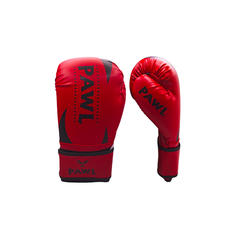 Guantes de boxeo rojos para entrenamiento y sparring