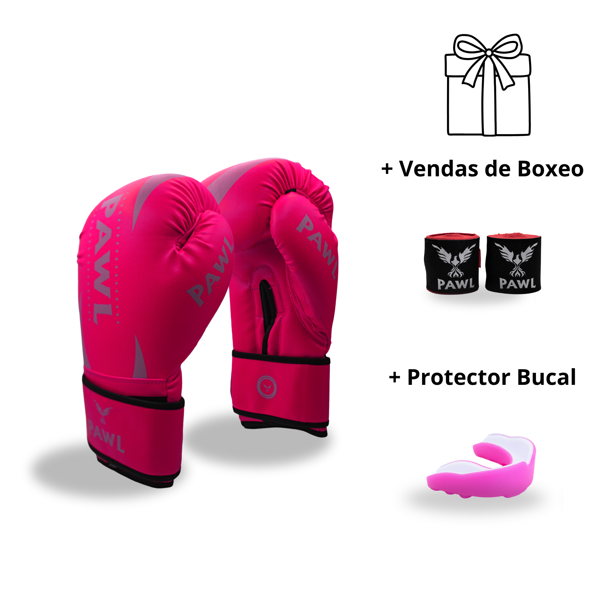 Guantes de boxeo rosados colección Apex, ideales para entrenamiento de boxeo y MMA, calidad premium en Chile