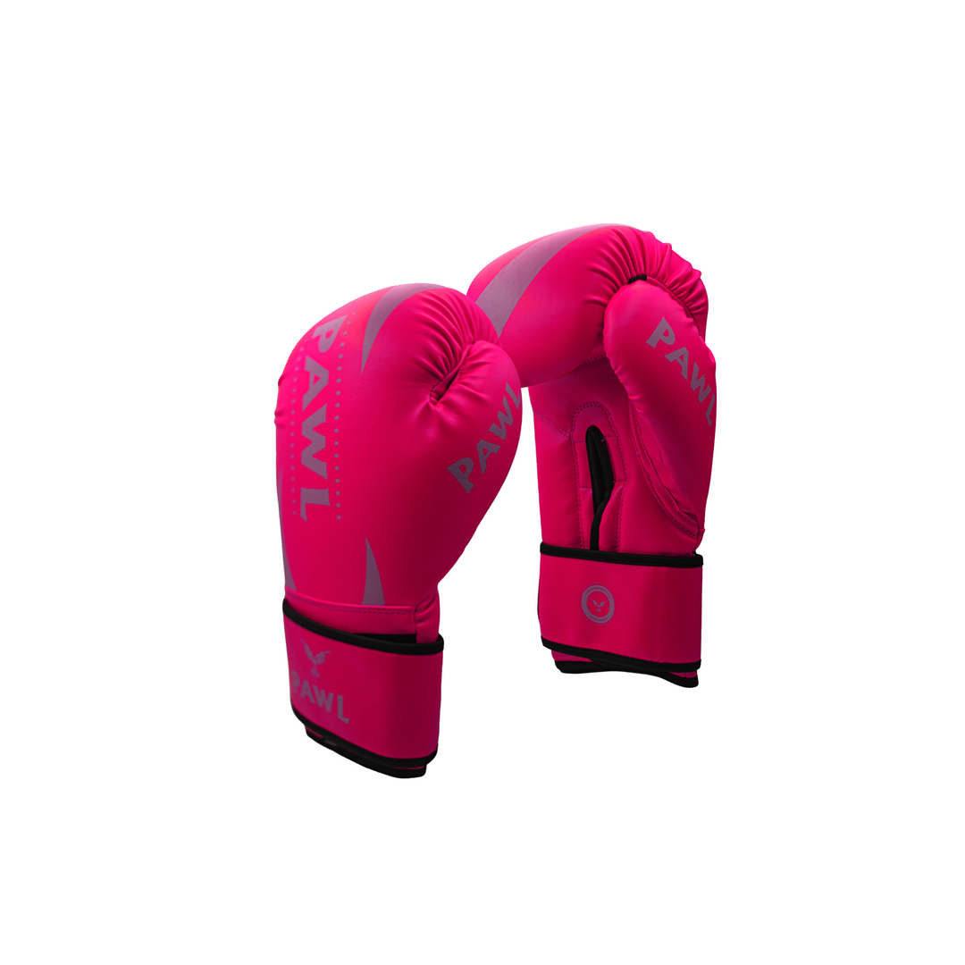 Guantes de boxeo rosados para entrenamiento y fitness