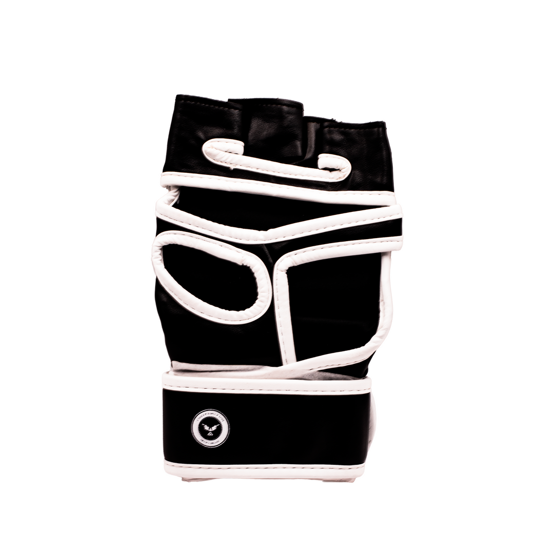 Guantillas MMA blancas con logo para entrenamiento