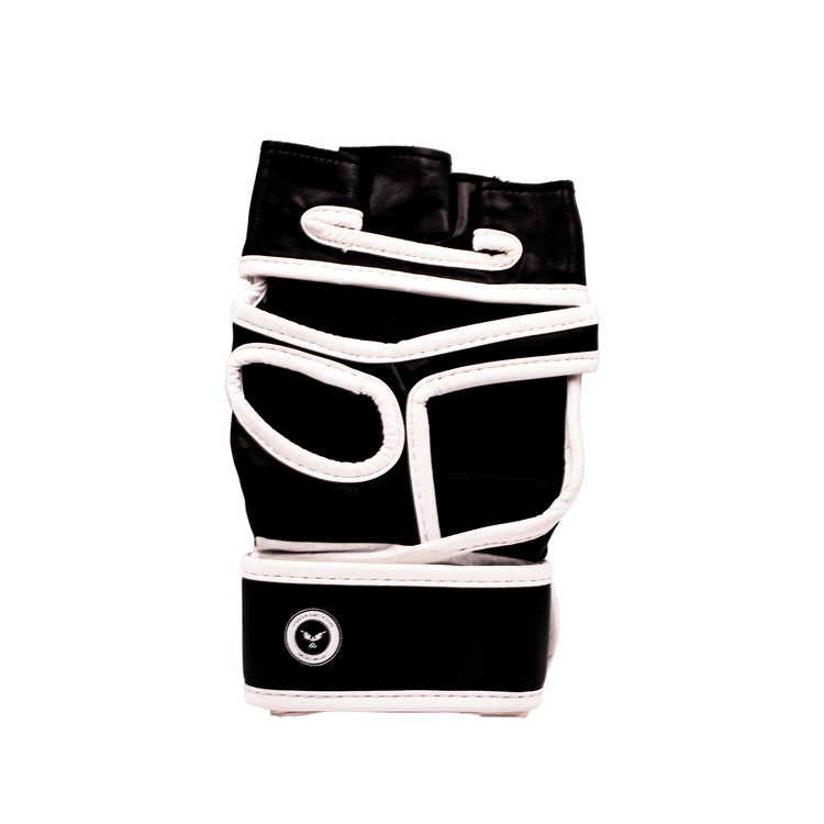 Guantillas MMA blancas con logo para entrenamiento