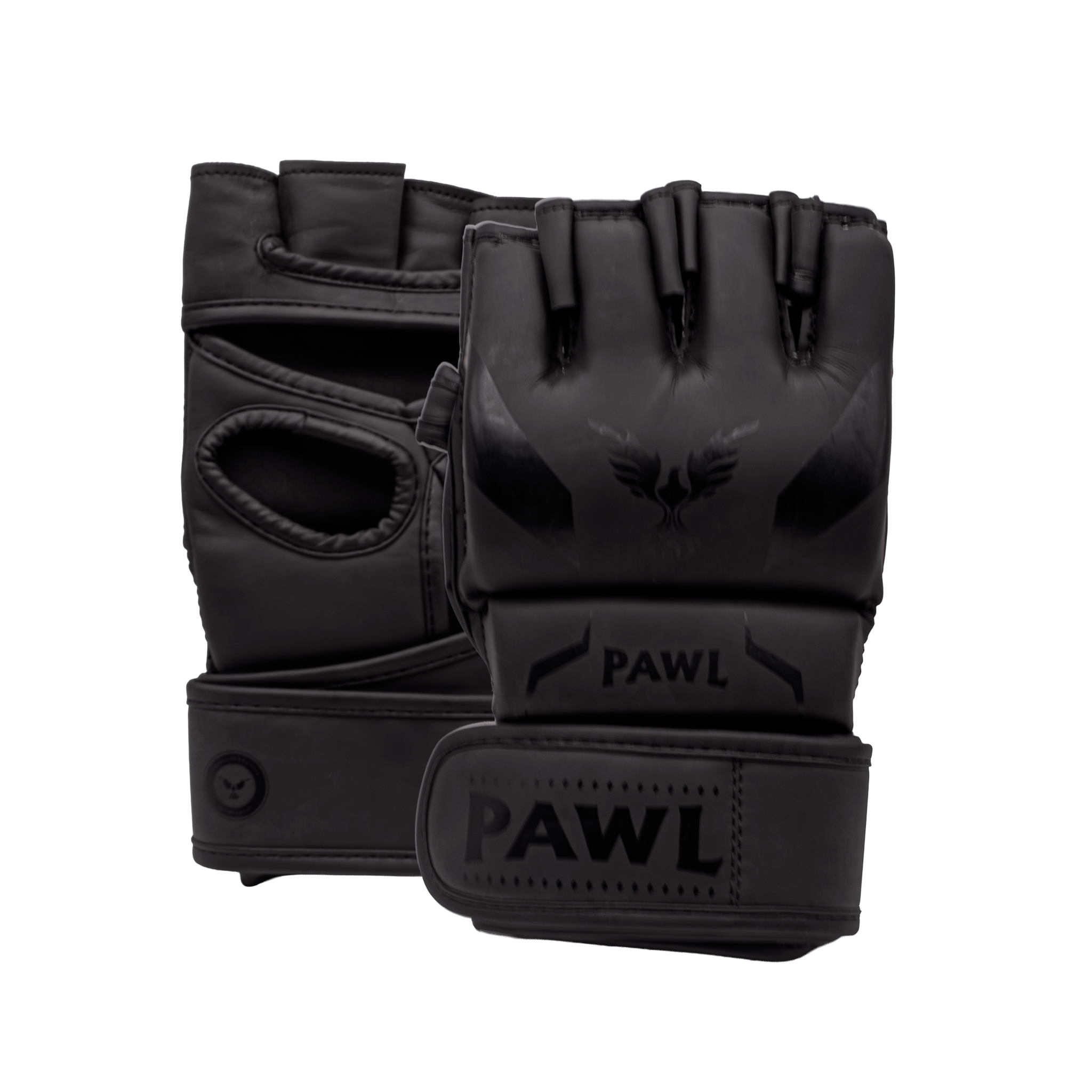Guantillas MMA negras vista completa para entrenamiento