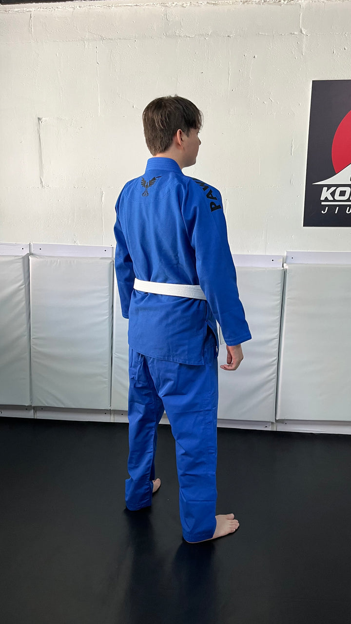 Kimono Brazilian Jiu Jitsu Azul + Cinturón Blanco