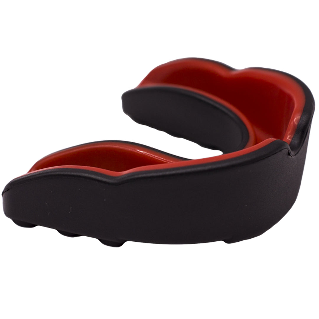 Protector bucal rojo y negro para boxeo y MMA