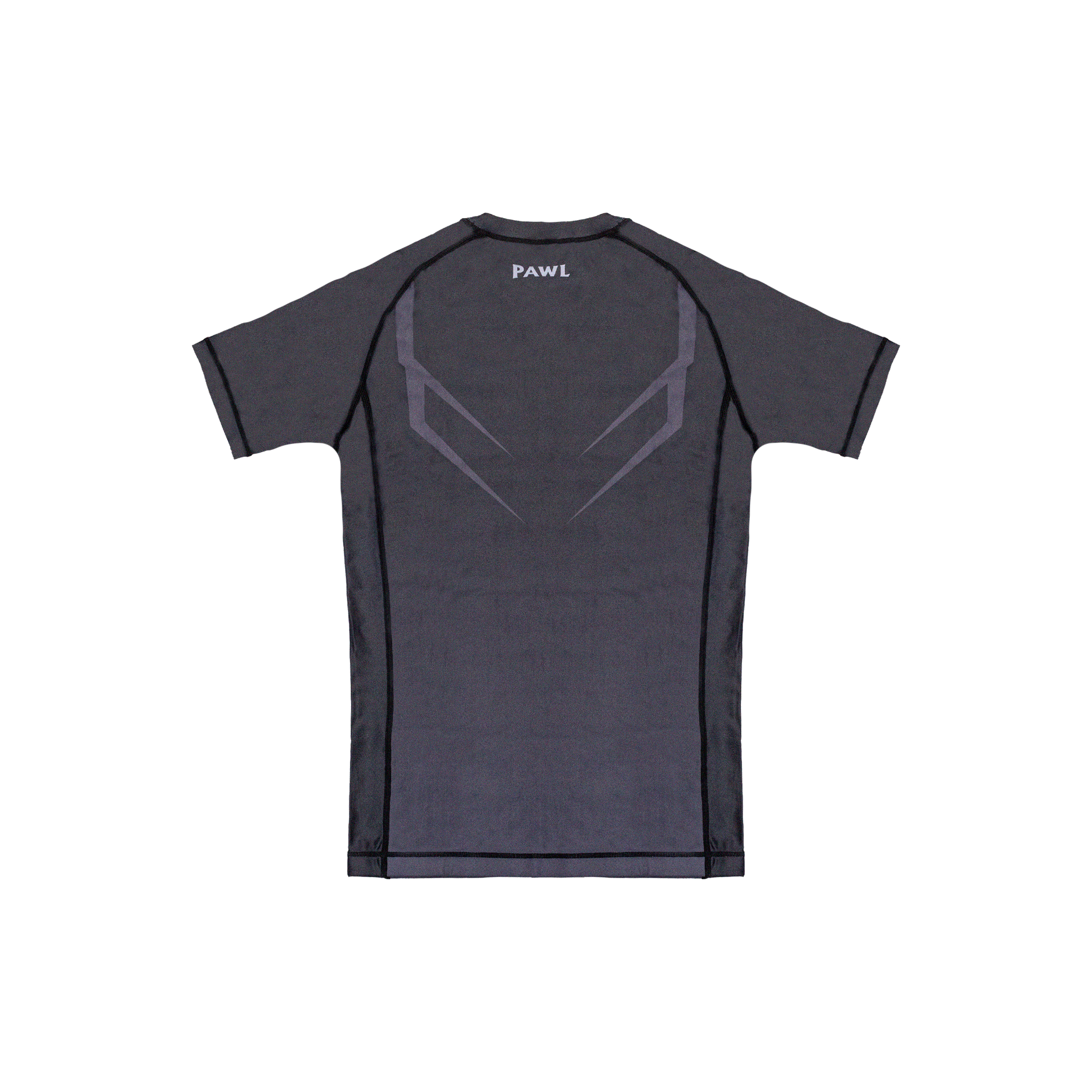 Rashguard Hero gris y negra para entrenamiento de BJJ y MMA, compresión premium y secado rápido en Chile