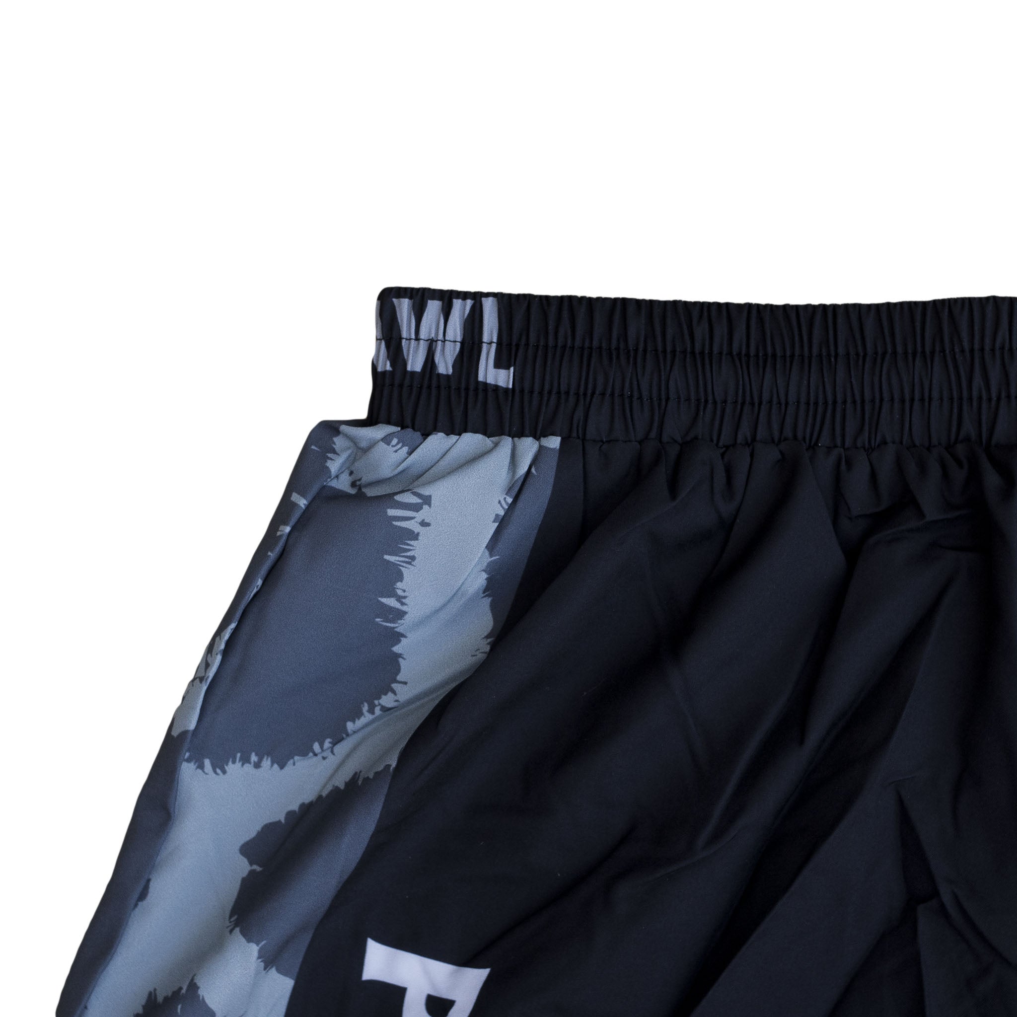 Detalle de tela en short BJJ NoGi negro para entrenamiento